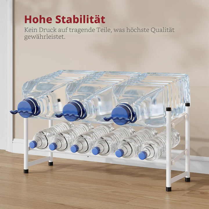 Tajsoon 2-stöckiges, Ausziehbares Schuhregal, 71–104 cm Verstellbar und Stapelbar, Schuhablage aus M