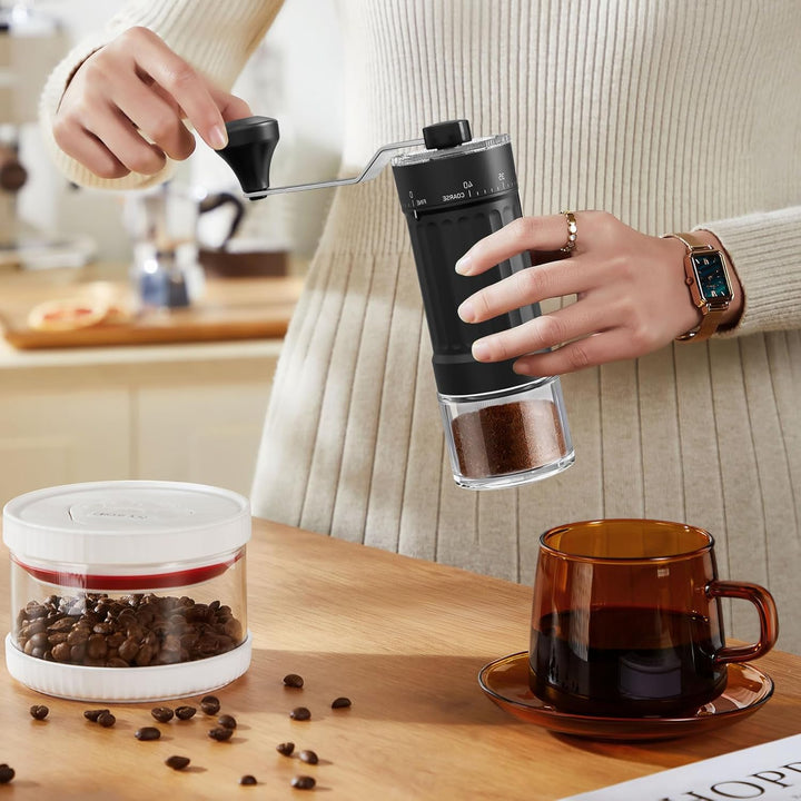 Manuelle Kaffeemühle, Externer Verstellbarer Handkaffeemühle, Kaffeemühle Verstellbarer Mahlgrad von