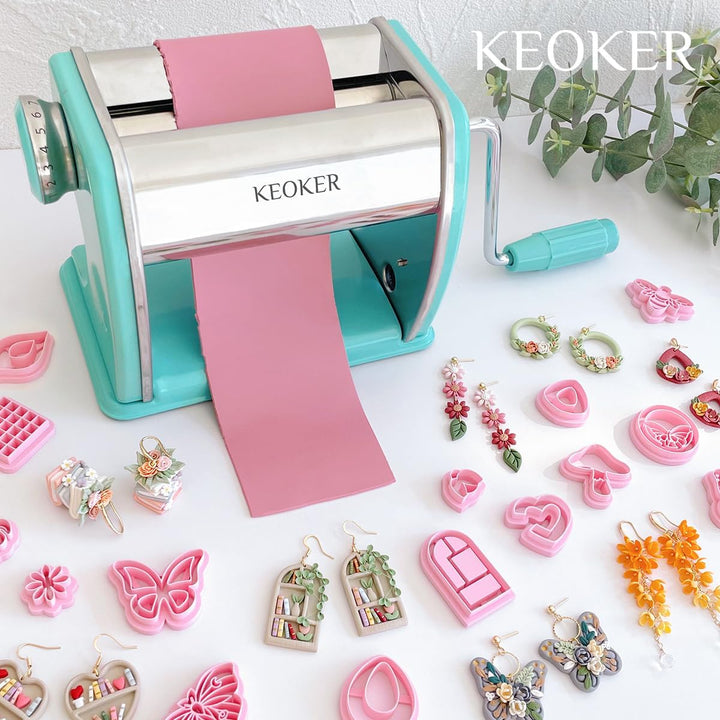 KEOKER Clay Press Machine, Polymer Clay Press Machine for Making Clay Earrings, Polymer Clay Tools,