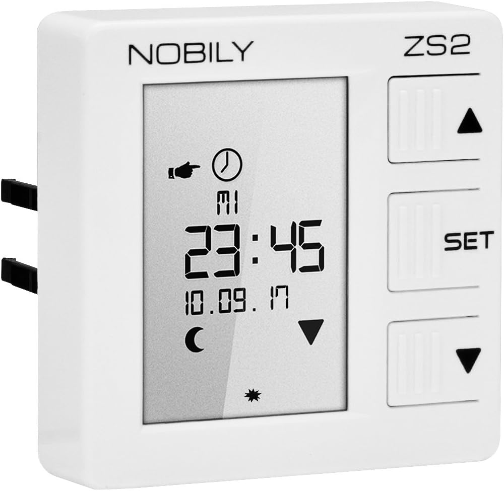 NOBILY *** Rolladen Zeitschaltuhr ZS2 mit Astro-Funktion Werksausführung inkl. Sonnensensor/Dämmerun