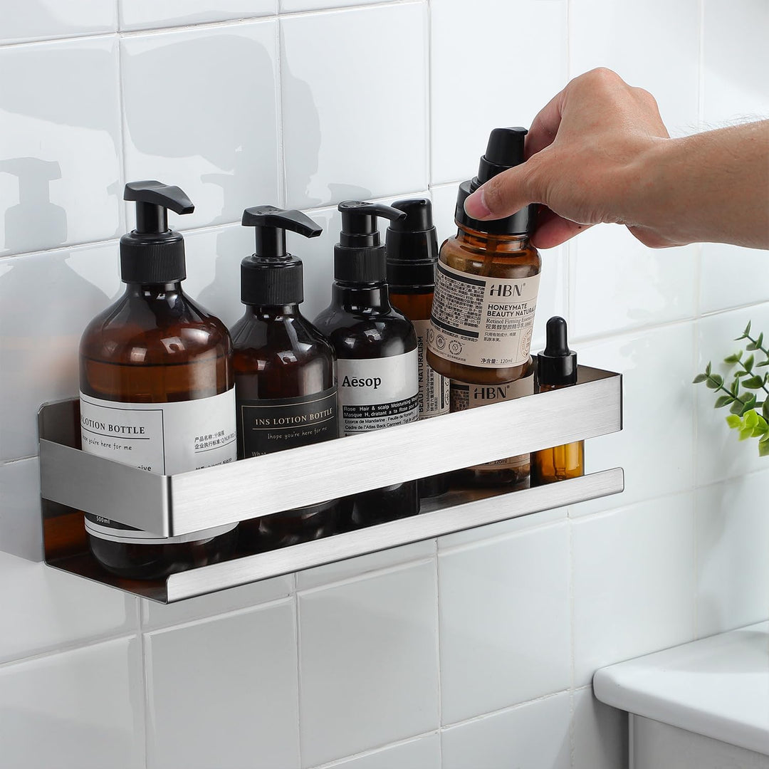 Kegii Duschablage Ohne Bohren, Duschregal 2 Stück Badezimmer Regal, Minimalistisches Dusche Halterun