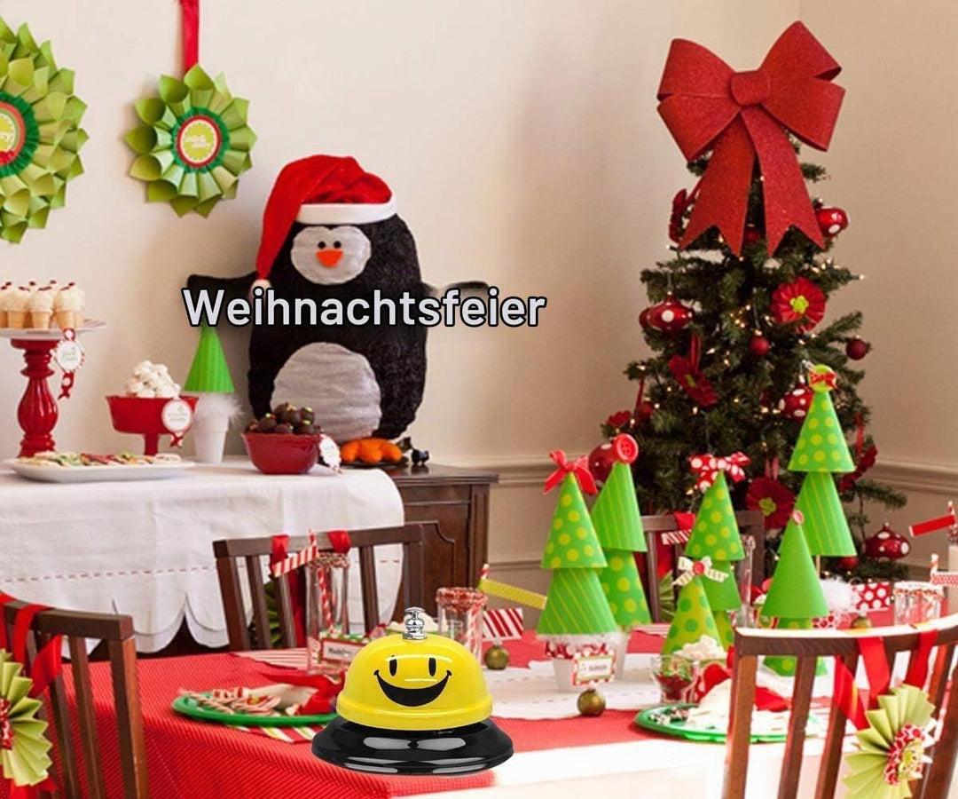 4 Stück Tischglocke, Rezeptionsklingel mit Knackigem Klingeln Service Glocke Klingel mit klarem Klan