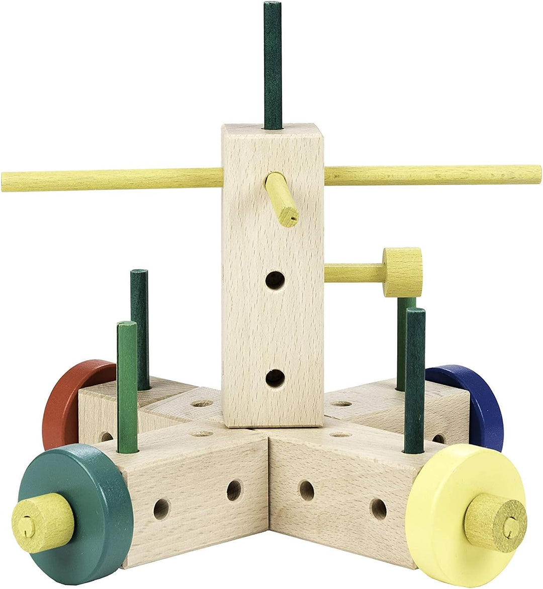 Matador 21108 M108 Baukasten, ab 3 Jahren, holzfarben, bunt Single, Single