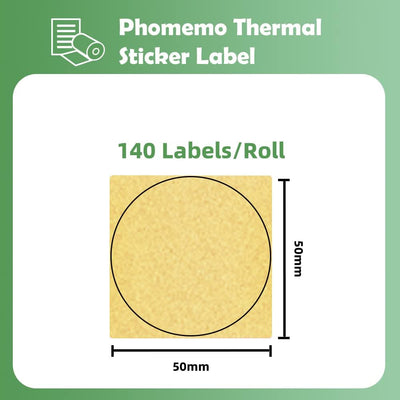 Phomemo M110 M120 M200 M220 M221 Etiketten-50mm*50mm Runde thermische Etiketten, Kreis-Etiketten, Go