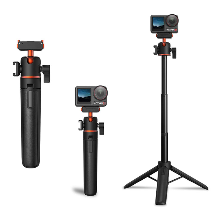 Schnellwechsel-Stativ Ausziehbarer Selfie-Stick für DJI Osmo Action 4/5 Pro, Multifunktionale Verlän