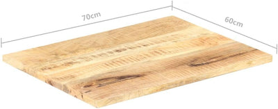 vidaXL Mangoholz Massiv Tischplatte Massivholzplatte Holzplatte Ersatztischplatte Holz Platte für Es
