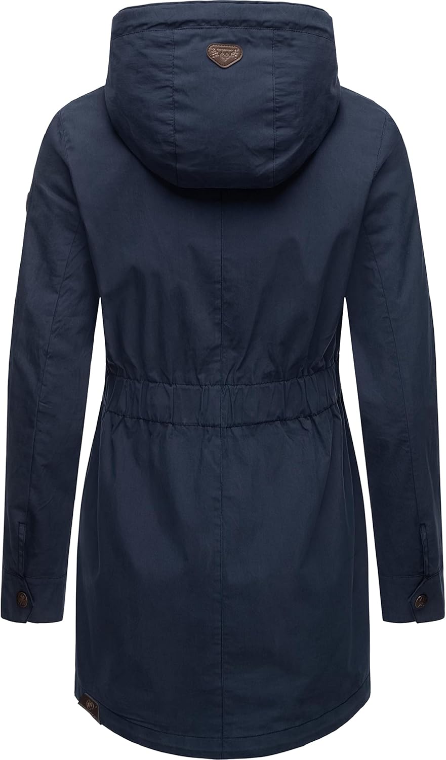 Ragwear Damen Übergangsjacke leichte Jacke lang mit Kapuze Mondda XS-XXL S Navy, S Navy