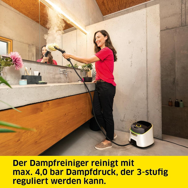 Kärcher Dampfreiniger SC 4 Deluxe Iron, Dampfdruck: 4,0 bar, Aufheizzeit: 3 min., Fläche: ca. 130 m²