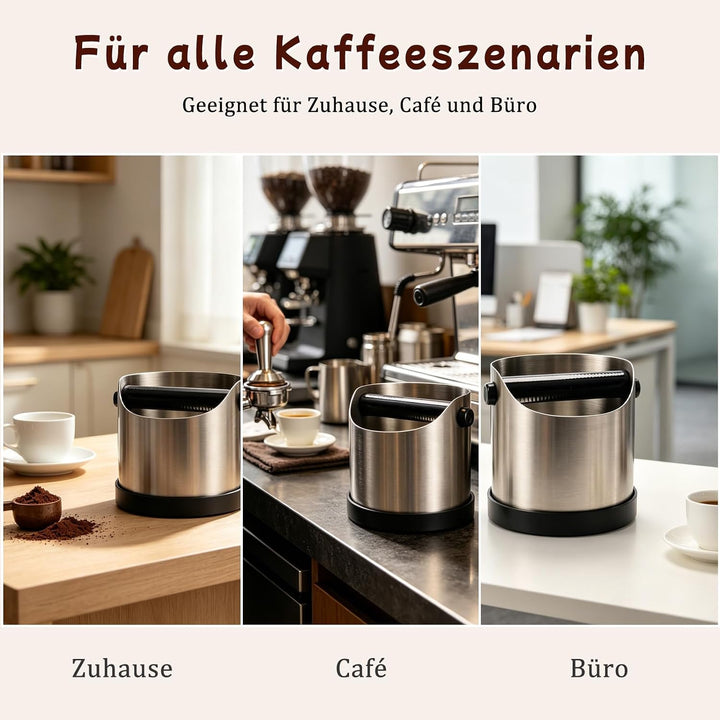 Abklopfbehälter für Siebträger, 700 ml Espresso Abklopfbehälter