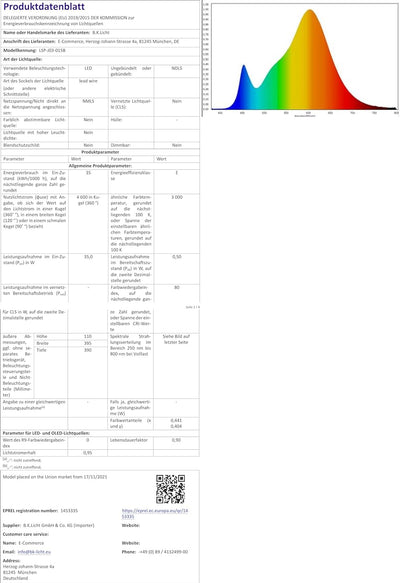 B.K.Licht - LED Deckenlampe mit warmweisser Lichtfarbe, geschwungenes Design, 35 Watt, 4600 Lumen, L