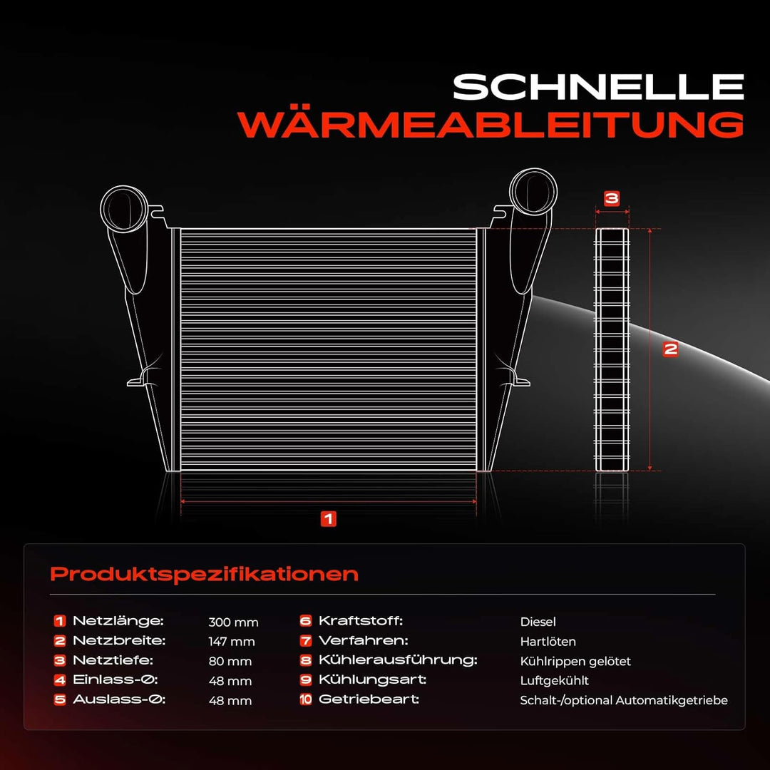Frankberg Ladeluftkühler Turbokühler Kompatibel mit Berlingo B9 2008-Heute C4 LA UA LC UD 2007-2013