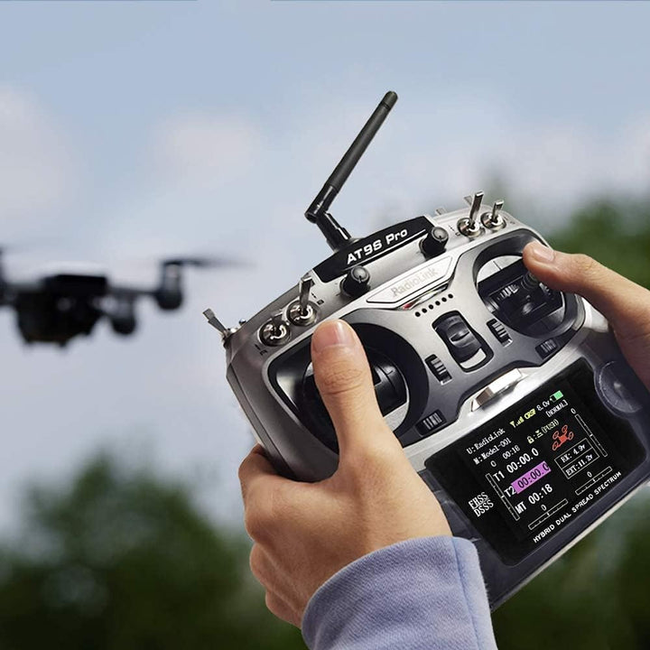 Radiolink AT9S Pro RC Fernsteuerung mit Empfänger, 10/12 Kanäle mit Empfänger-R9DS 2.4 GHz Fernbedie