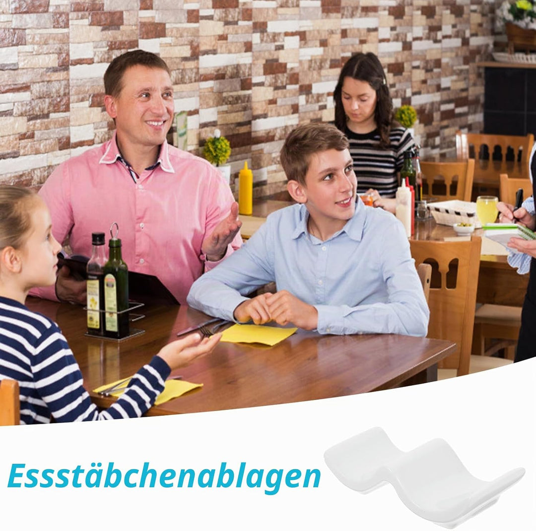 iplusmile 10 Stücke Keramik Säbchen Halter Essstäbchen Ablagen Löffelablage Stäbchenbänke Stäbchen K