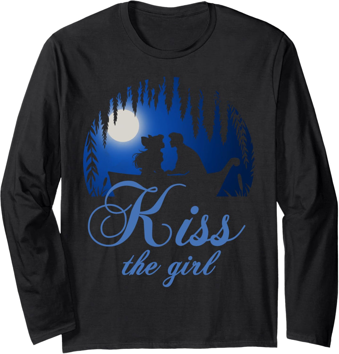 Disney Little Mermaid Ariel Eric Night Poster Kiss The Girl Langarmshirt