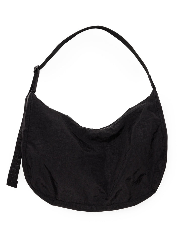 BAGGU Grosse Nylon-Halbmond-Tasche Schwarz, Schwarz