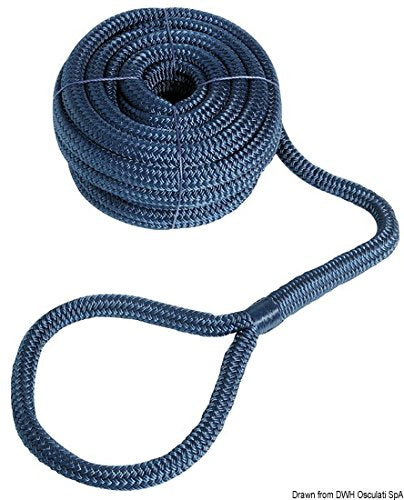 Osculati Festmacherleine mit Auge Navyblau 20 mm x 12 m