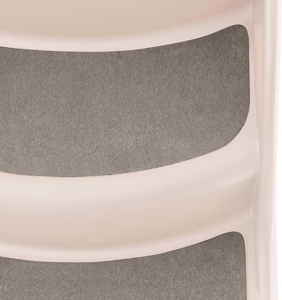 vidaXL Hundetreppe mit 3 Stufen Klappbar Creme 50x38x38 cm Kunststoff, Creme