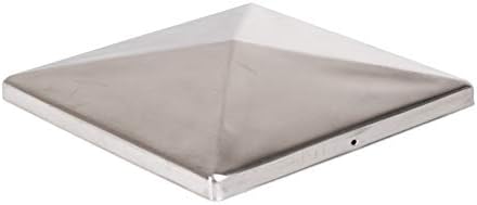 1 x Pfostenkappe 201x201 mm Pyramide aus Edelstahl rostfrei – Abdeckkappe für Holzpfosten 200x200 mm