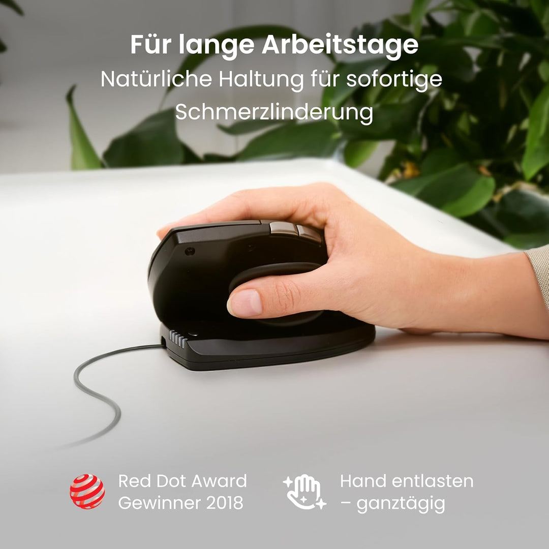 Contour Unimouse Ergonomische Maus | Einstellbare Neigung von 35°-70°, 6 programmierbare Tasten, Dau