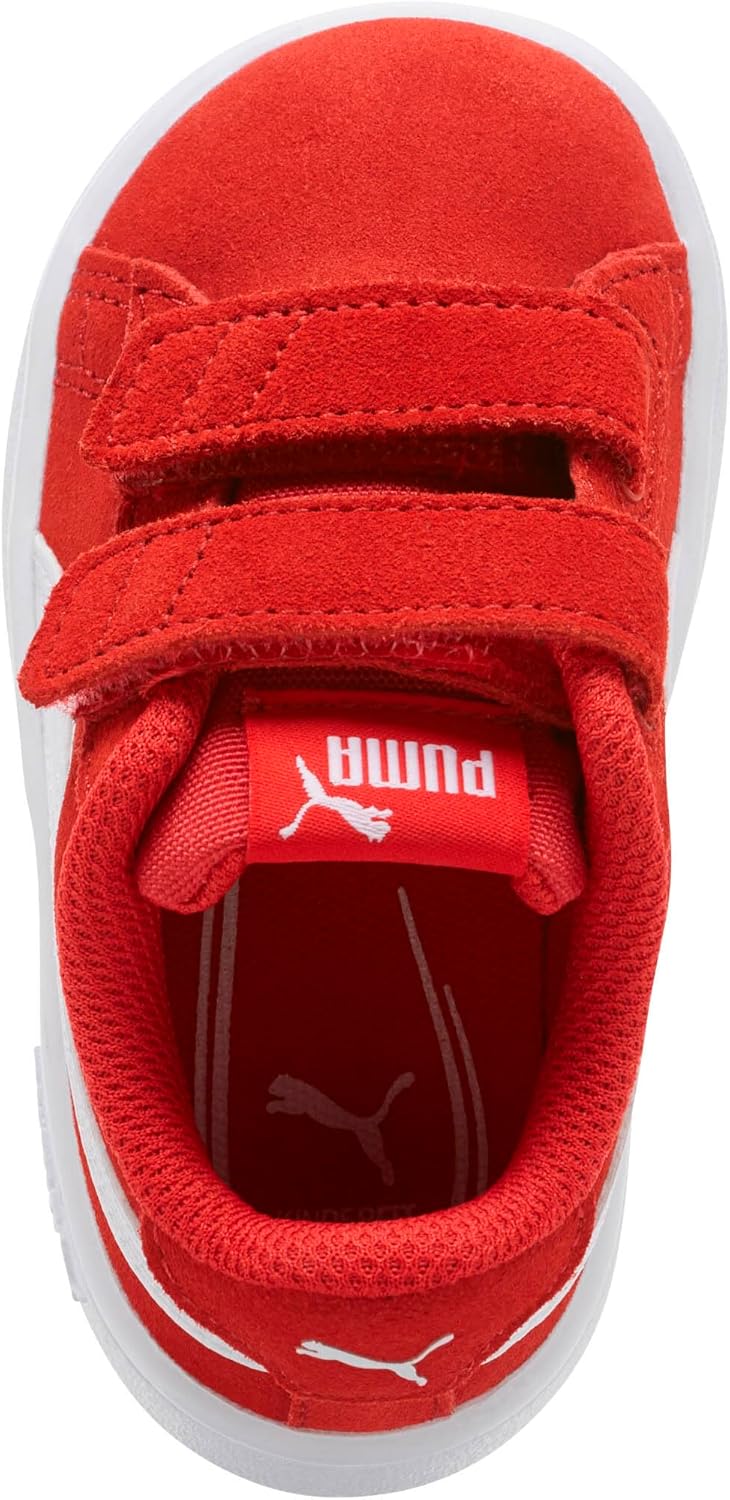 PUMA Unisex-Kinder Smash V2 Sd V Inf Sneaker, 20 EU High Risk Red Puma White