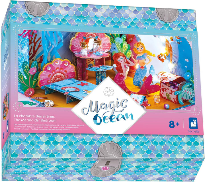 Janod - Magic Ocean - Die Kammer der Meerjungfrauen - Basteln für Kinder - Kreativset - Deko zum Bas
