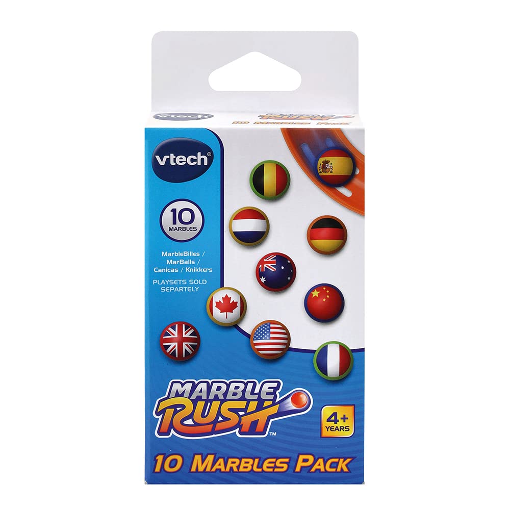 VTech Marble Rush - 10er-Set MarBalls – Zusätzliche Kugeln für alle Marble Rush Murmelbahnen – Mit L