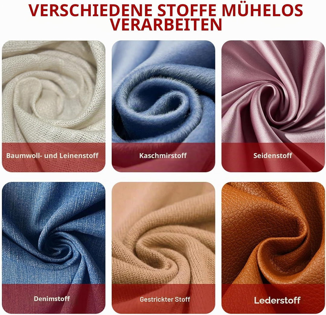 Outbit Nähmaschine für Anfänger 14 Stiche Nähmaschine mit Anschiebetisch Baumwollstoff und Nähset