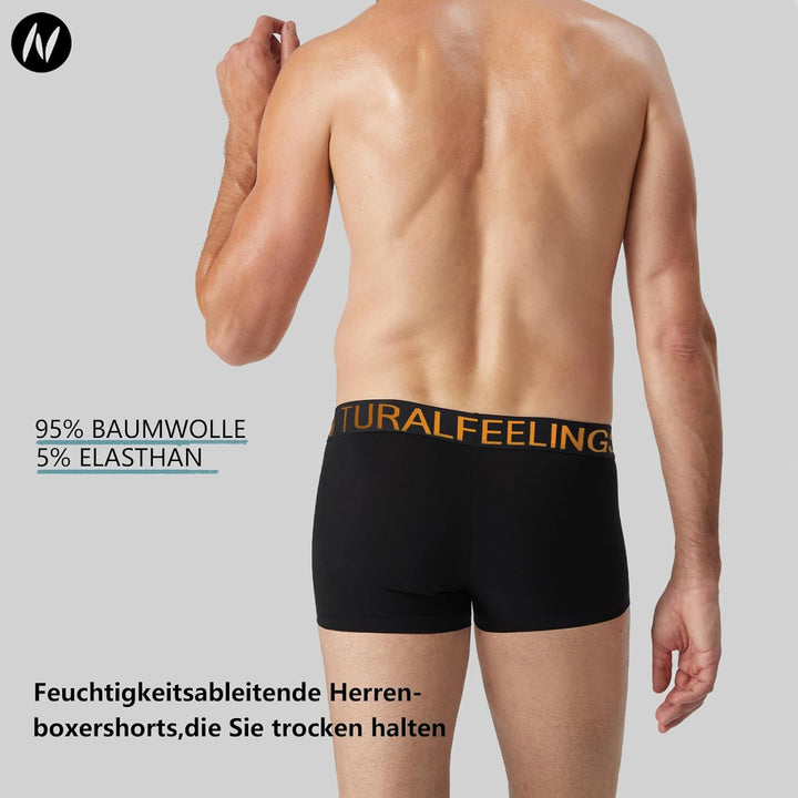 Natural Feelings 2-10er Herren Unterhosen Männer Baumwolle Boxershorts Herren Pack Unterwäsche Men S