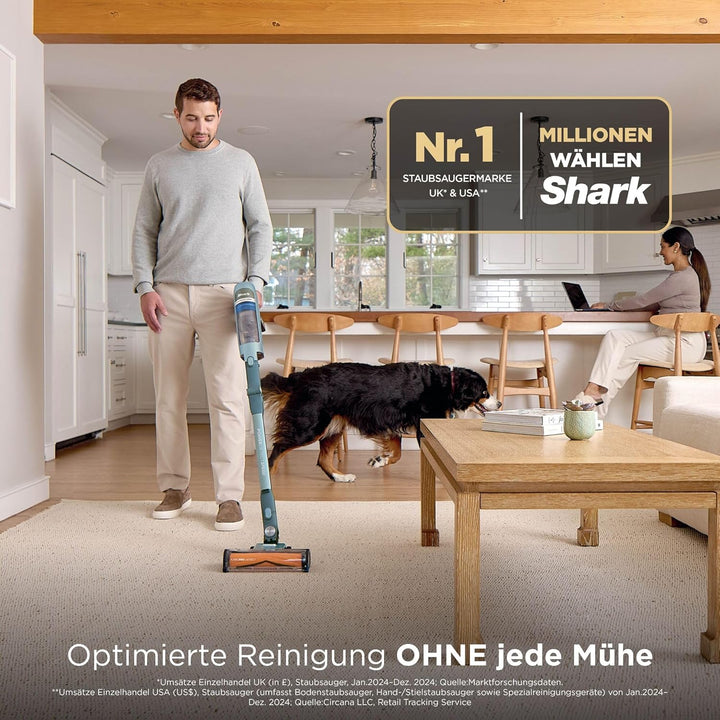 Shark Detect Speed Clean & Empty Pet Pro Akku-Staubsauger, Reverse Clean, bis zu 60 Minuten Laufzeit