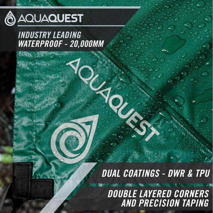 AQUAQUEST Safari wasserdichte Camping-Plane - Leichter Sonnenschutz oder Regenschutz - Wandern, Ruck