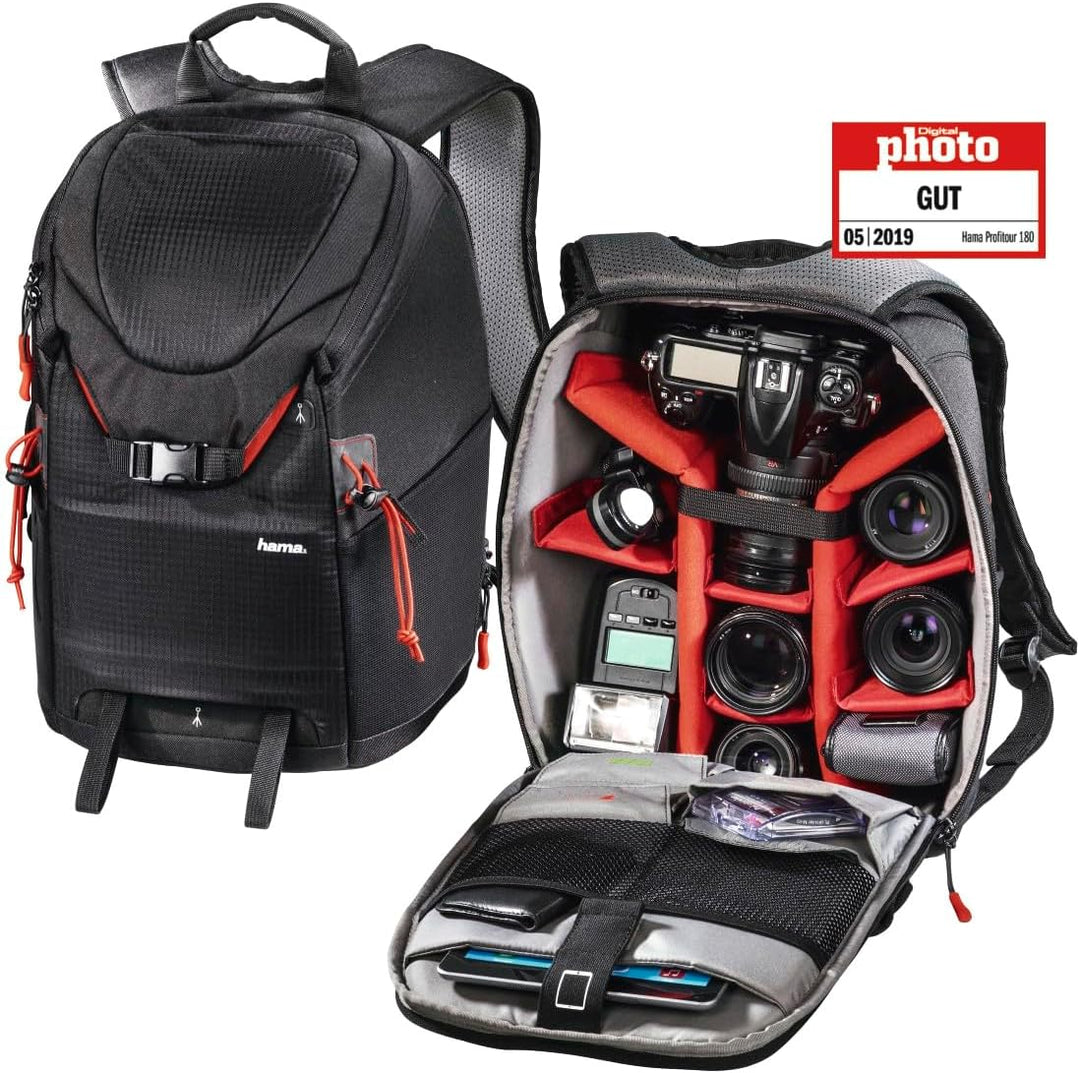 Hama Kamerarucksack für DSLR Kamera und Ausrüstung (Fotorucksack, 15 L, Schnellzugriff, Tabletfach,