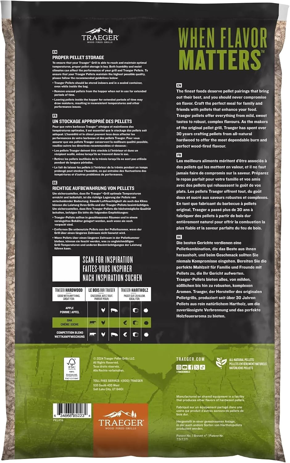 Oak wood pellets for barbecue pellets - 9 kg