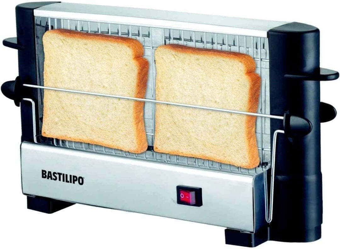 Bastilipo - 750W Mehrbrottoaster, Doppelte Toastfläche 22 x 11 cm, Edelstahlgrill, FIREFOX FAST TOAS