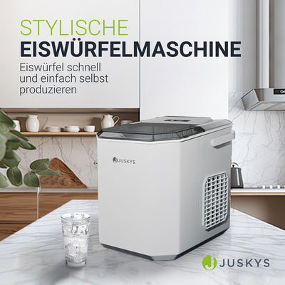 Juskys Eiswürfelmaschine IceOracle - Cocktail Eiswürfel in 6-13 min - Mini Eiswürfelbereiter für 12