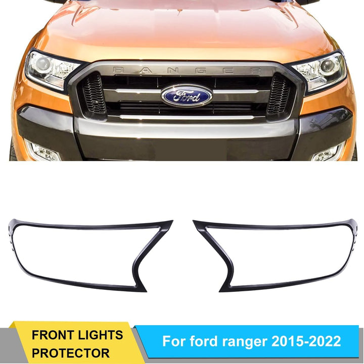 JHCHAN Scheinwerferabdeckung Frontlampe Schutzabdeckung für Ford Ranger T7 T8 2015-2022 Wildtrak XL