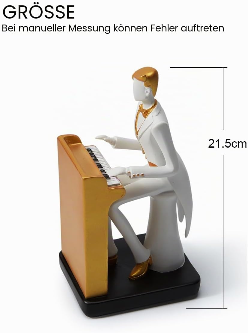 Amoy-Art Musik Figuren Skulptur Modern Dekor Statue Wohnzimmer Kunst Arts Polyresin Geschenk 22cm