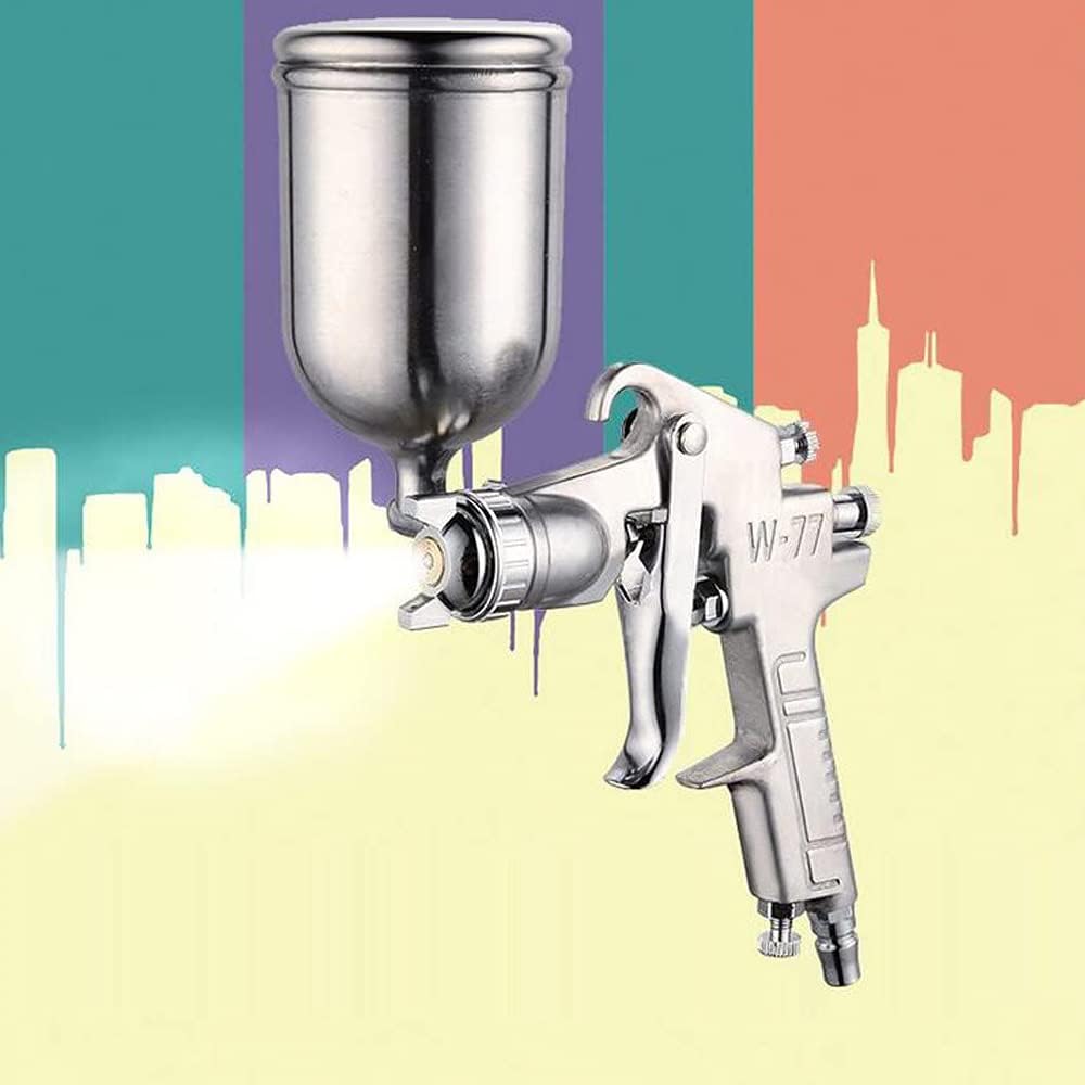 ANCLLO W-77 HVLP Sprühkopf mit 3,0 mm Düse, 400 ml, Silber, Edelstahl und Aluminium