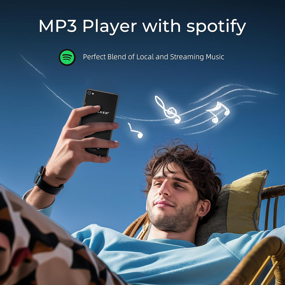 HIFI WALKER G7 Pro MP3 Player with Dual Cameras, Android 13, 3GB RAM+32GB ROM, Bluetooth 5.0, WiFi,