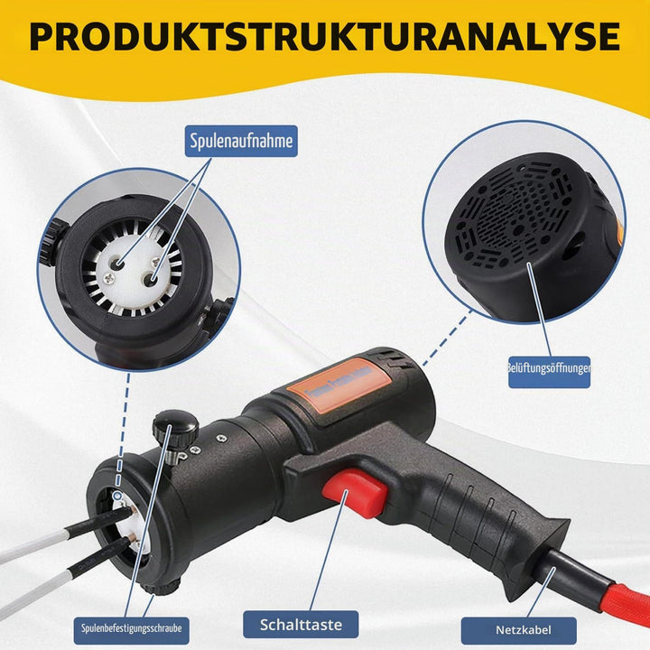 1500W Magnetische Induktionsheizgerät Induktion Schraubenlöser 4 Spulen | 800℃ ohne Flamme Induktion