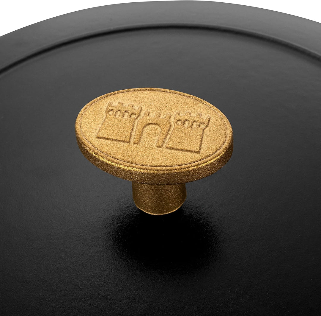 BALLARINI Bellamonte Auflaufform Bräter Dutch Oven Emailliertes Gusseisen Rund 20 cm 2,5 L Schwarz S