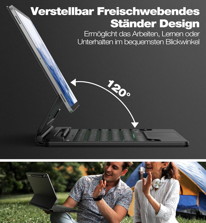 Dexnor Tastatur Hülle für Samsung Galaxy Tab S10+ Plus/S9+ Plus/S9 FE+ Plus/S8+ Plus/S7 FE/S7+ Plus