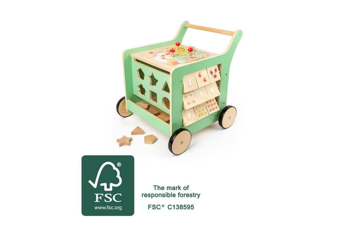 small foot Lauflernwagen "Move it!", aus 100% FSC®-Zertifiziertem Holz, Motorikspielzeug und Laufler