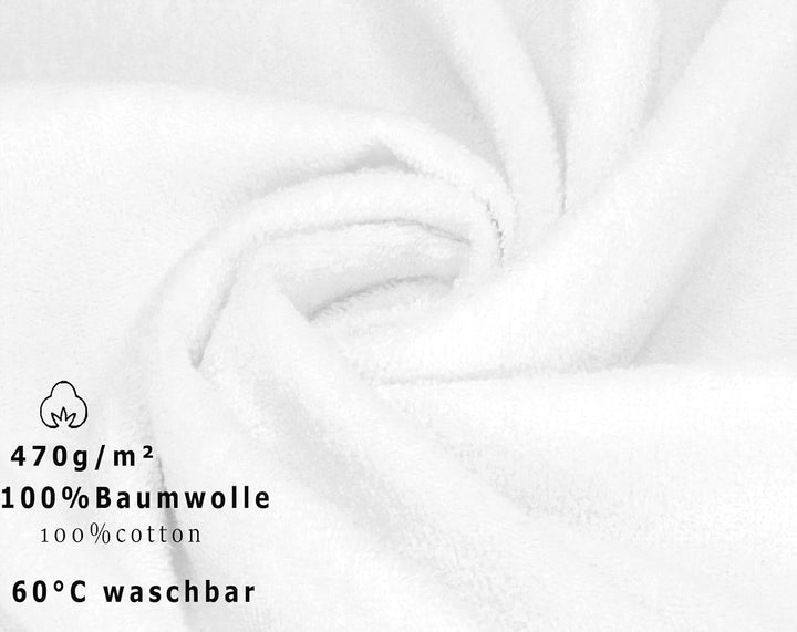 Betz 8 Stück Handtücher Set Grösse 50 x 100 cm Handtuch Premium 100% Baumwolle Farbe weiss, Weiss