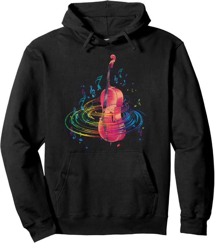 Buntes Orchester Musik Noten Geschenk Klassik Cello Pullover Hoodie