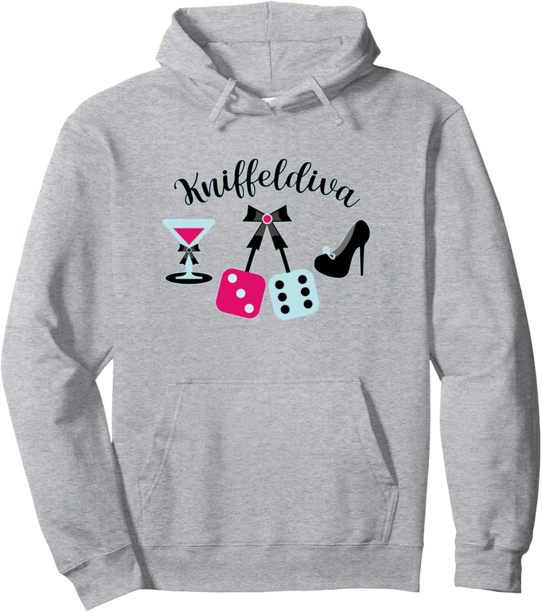Kniffel Diva - Cooles Girl Power Outfit Für Würfel Frauen Pullover Hoodie