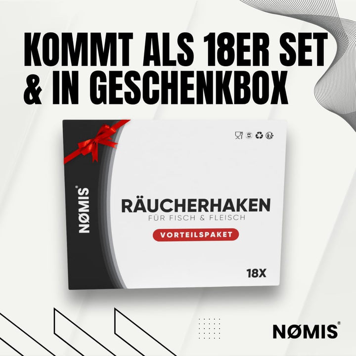Räucherhaken Set | Fleischerhaken Edelstahl für Fisch und Fleisch | Edelstahl Räucherhaken Forelle,