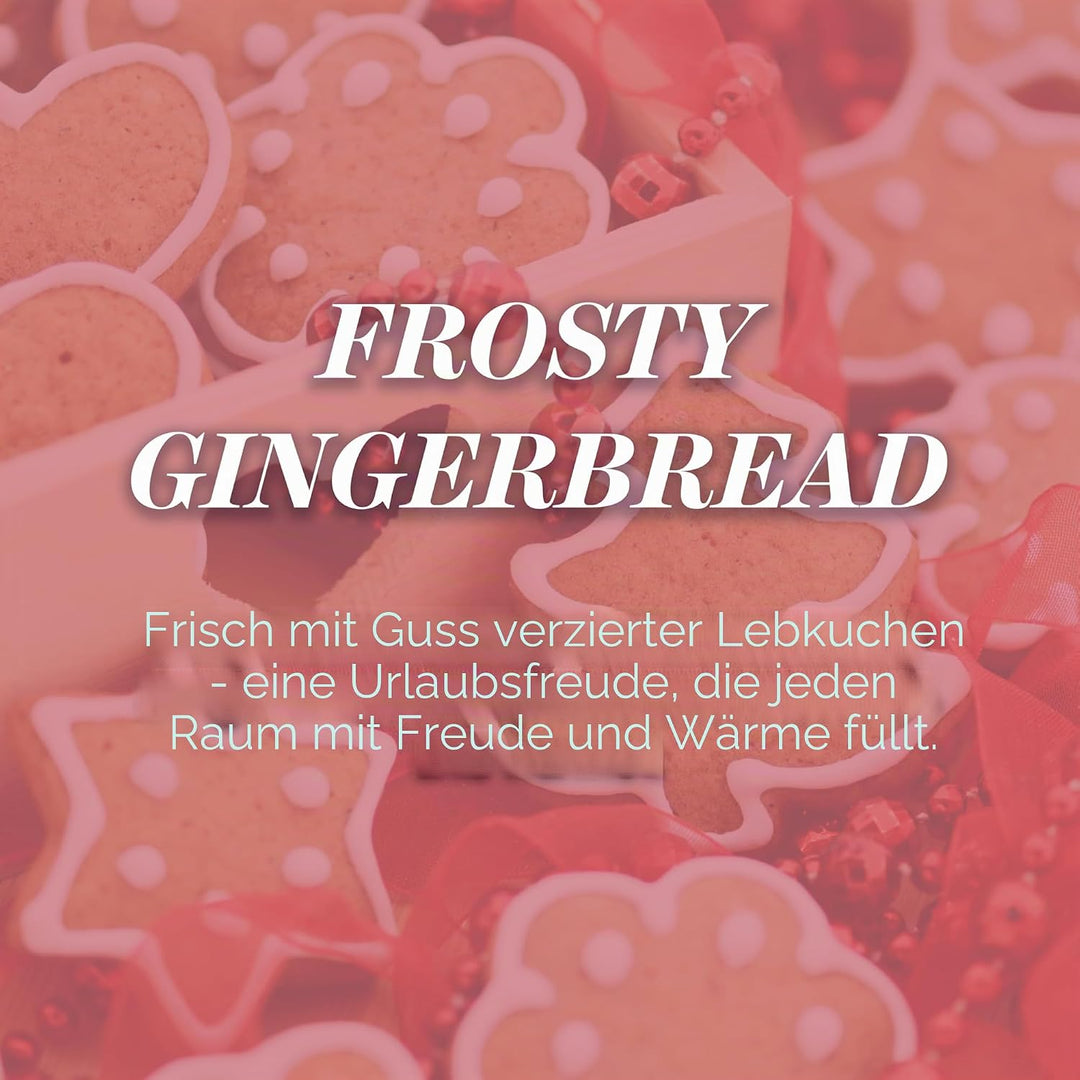 Yankee Candle Duftkerze im Glas (gross) | Frosty Gingerbread | Brenndauer bis zu 150 Stunden, Frosty