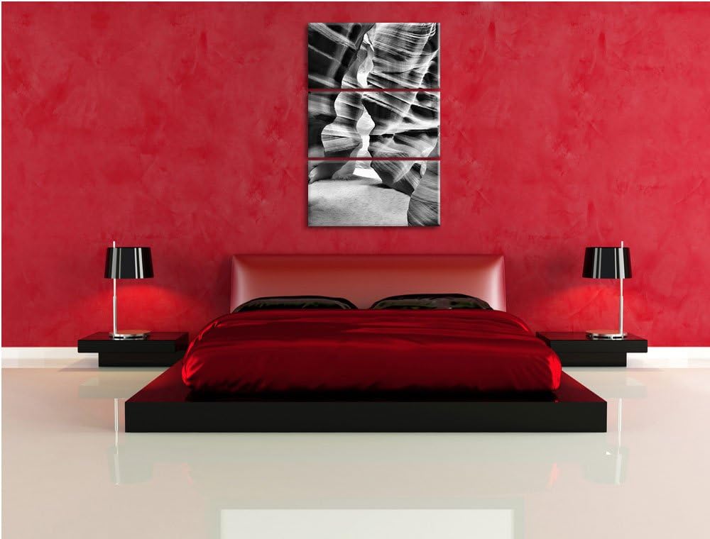 Pixxprint Antelope Canyon Arizona als Leinwandbild/Grösse: 3 Teilig (120x80) cm/Wandbild/Kunstdruck/
