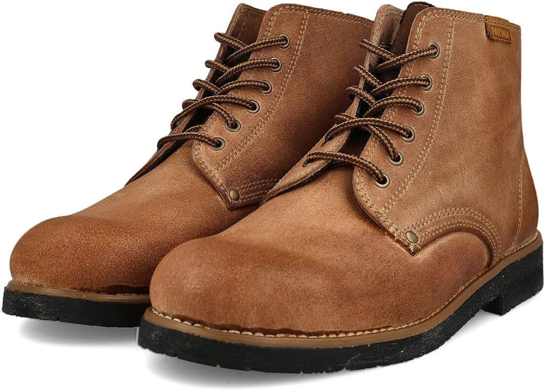PAYMA - Rustikale Chukka Leder Stiefel für Herren. Safari Boot Schuhe Casual Work Outdoor und Garte