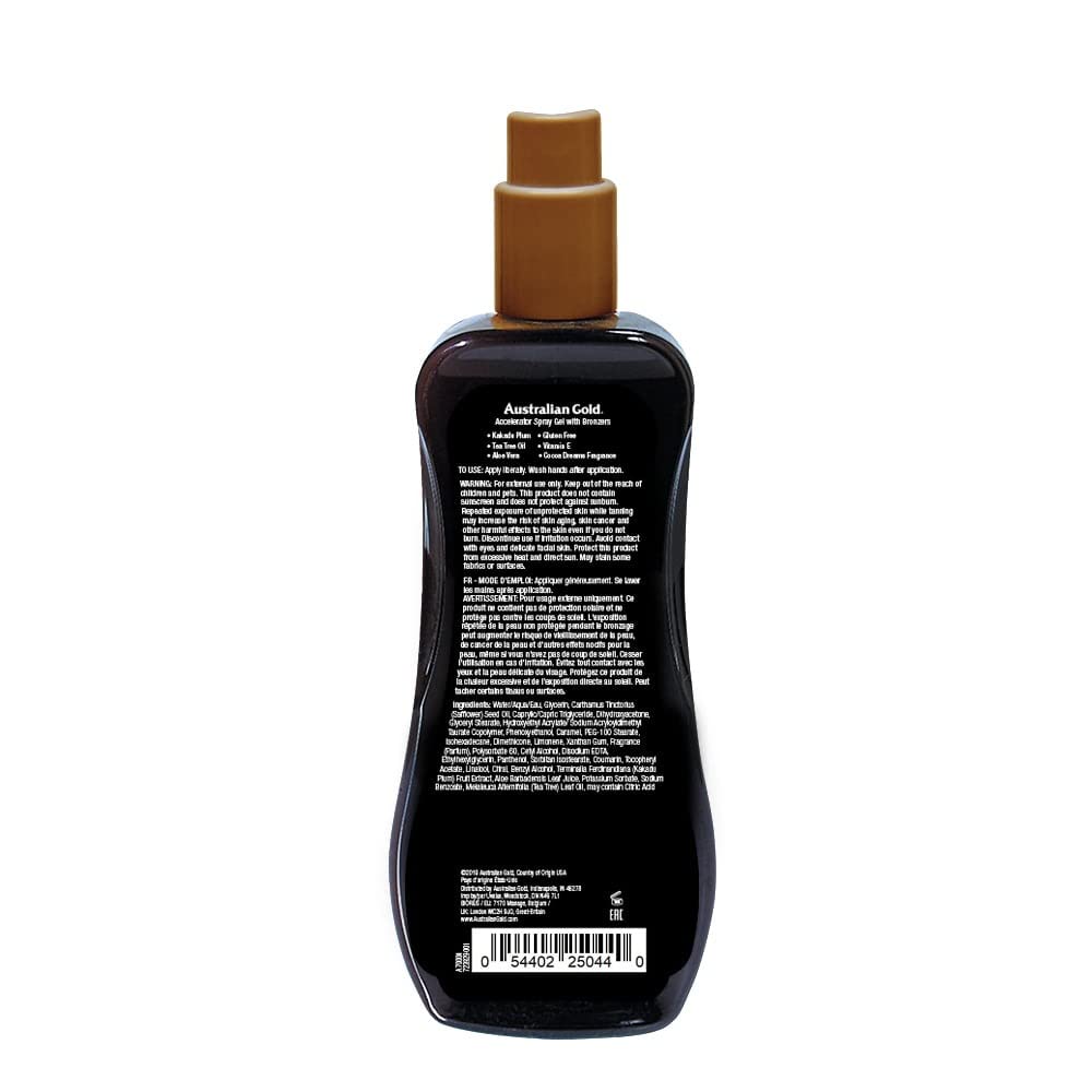 Australian Gold -Dunkelbräunungsbeschleuniger-Sprühgel, 237 ml (1er Pack) & Sonnenschutz Spray with